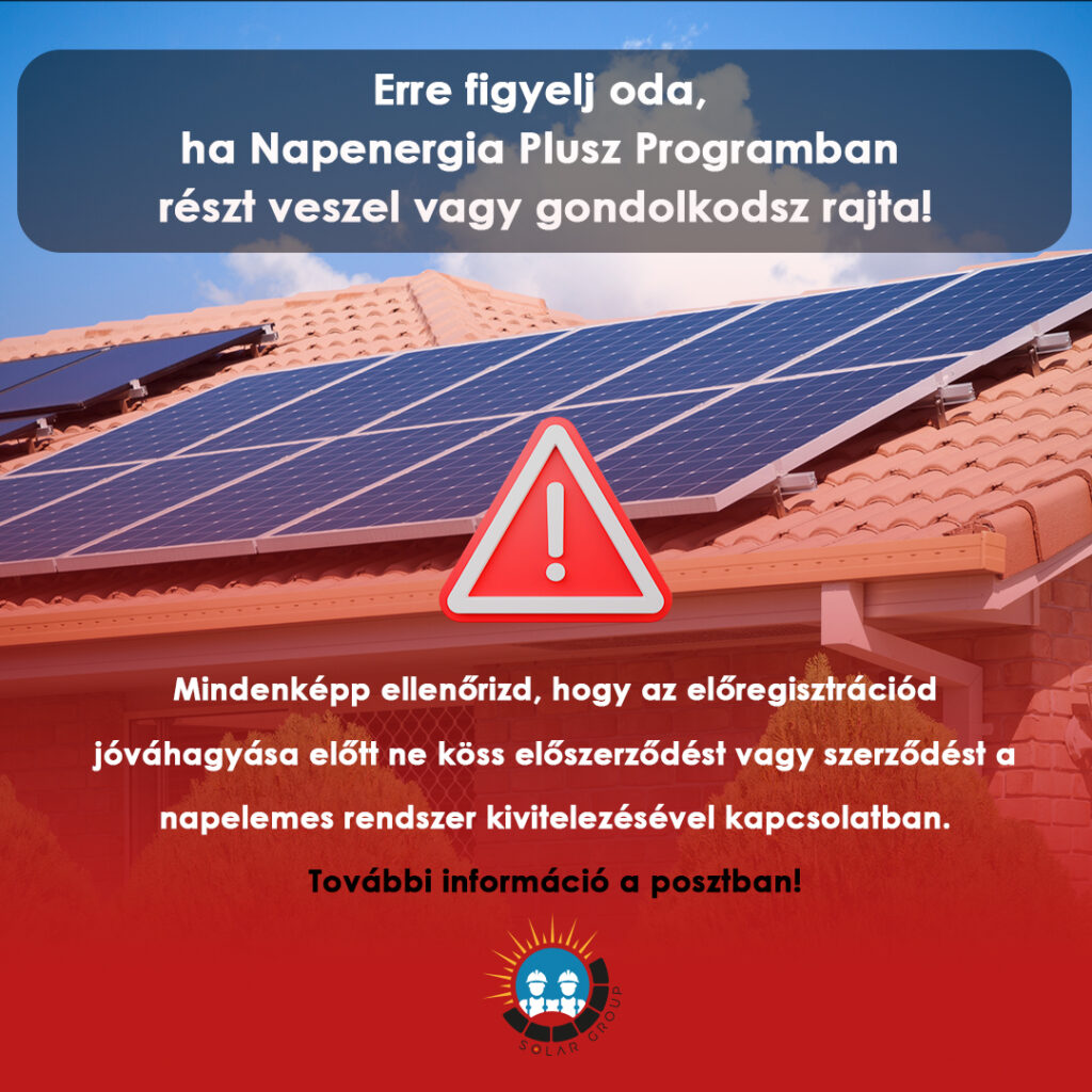 Előregisztráció napelem plusz